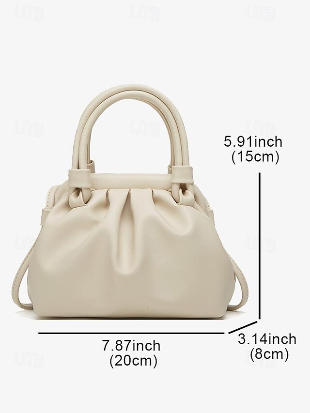 with Drawstring Handbag – Women's Closure Elegant Cream