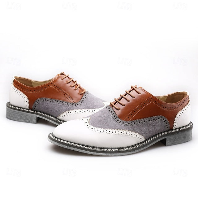 Men's Wingtip Gatsby-Inspired Shoes Spectator in Oxford