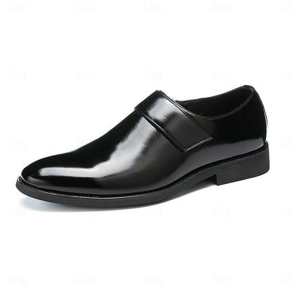 Business Shoes Brown Loafers Slip-On Leather Men's
