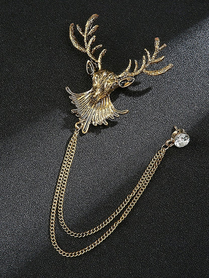 with Deer Brooch Christmas Lapel Men's Pin