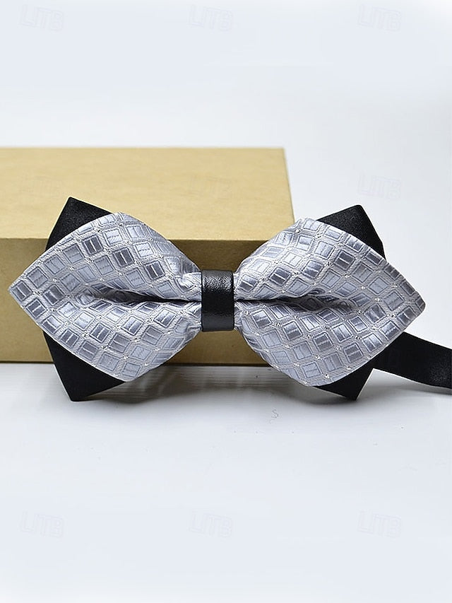 Pattern Geometric Men's Christmas Bow Tie with