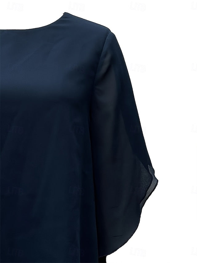 Piece Mother 2 Dress Pantsuit Classic Neck Bride the of Crew