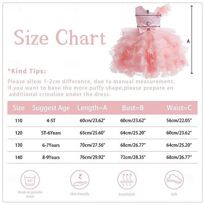 Girls Wedding Party Pageant Kids Ball Flower Ruffle Gown Dress