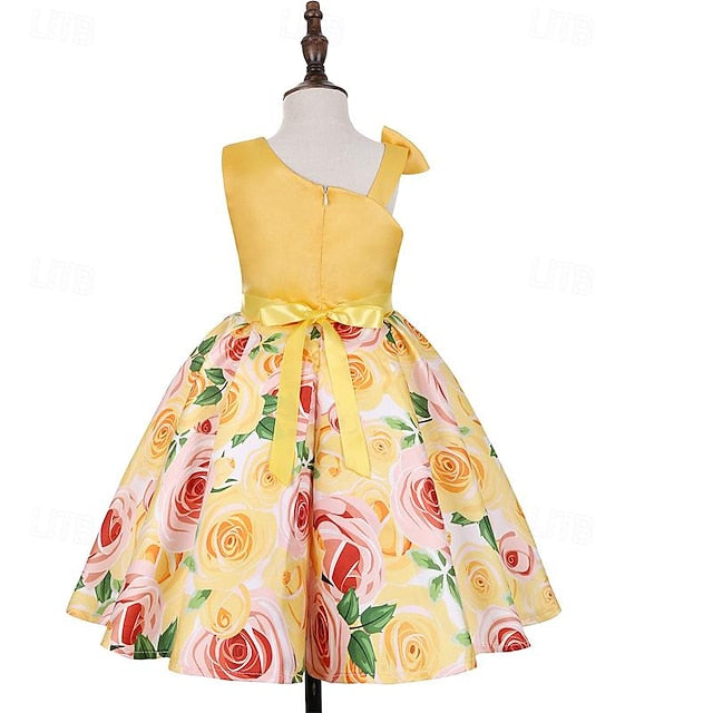 Sleeveless Summer Dress Girls' Easter 3D Party Flower