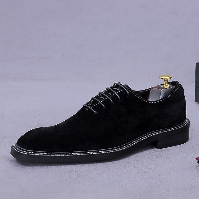 Genuine Men's Leather - Oxford Cowhide Suede Shoes