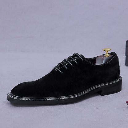Genuine Men's Leather - Oxford Cowhide Suede Shoes