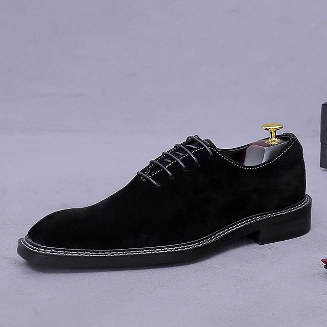 Oxford Men's Shoes Genuine Leather - Suede Cowhide