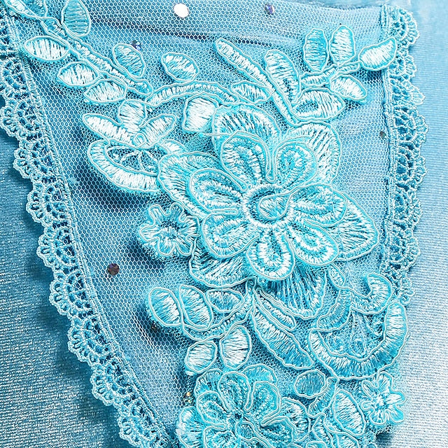 Princess Girl Theme Flower Cinderella Fairytale Party Dress