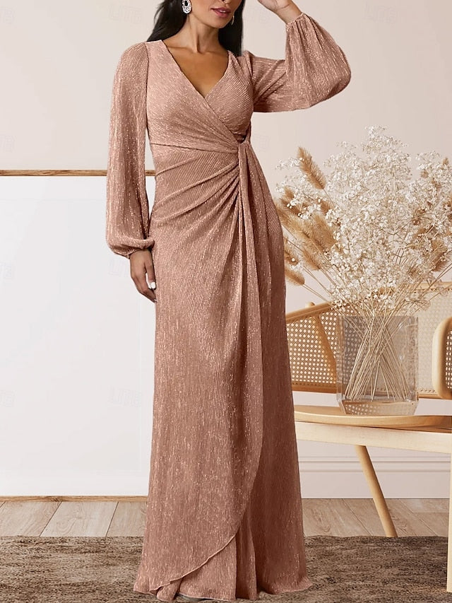 the Guest of A-Line Wedding Elegant Mother Bride Dress V Sweet
