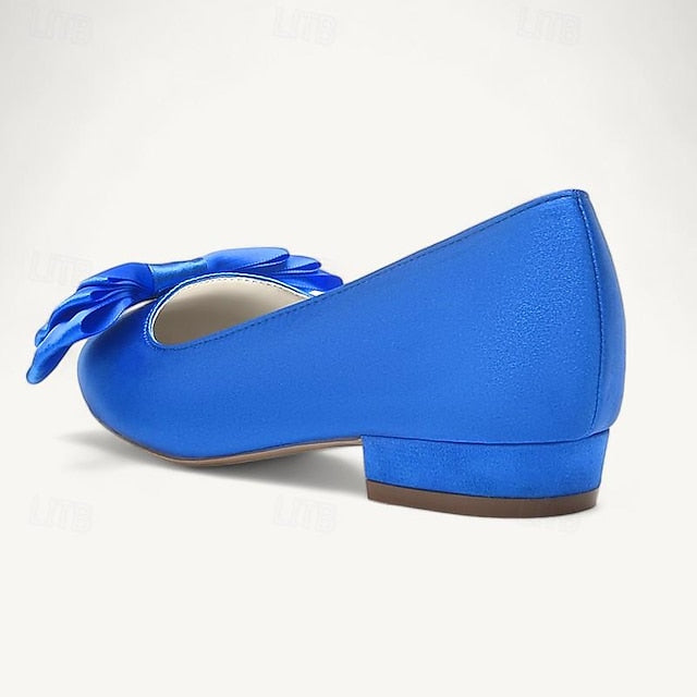 Wedding Flats Party Pointed Heel Low Bowknot Women's Shoes
