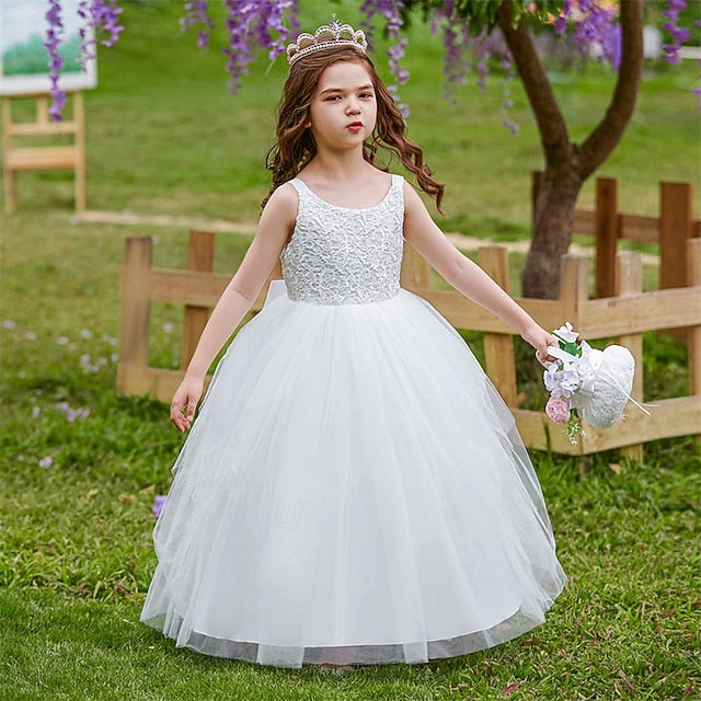 Girl Girls' Kid's Flower Princess Dress