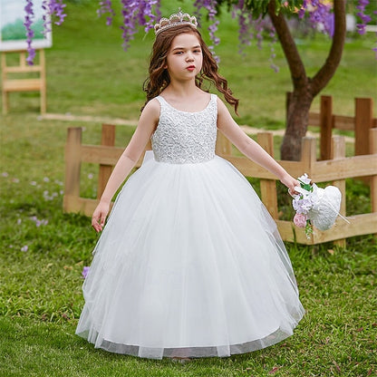Girl Girls' Kid's Flower Princess Dress