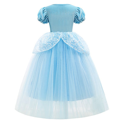 Princess Girl Theme Flower Cinderella Fairytale Party Dress