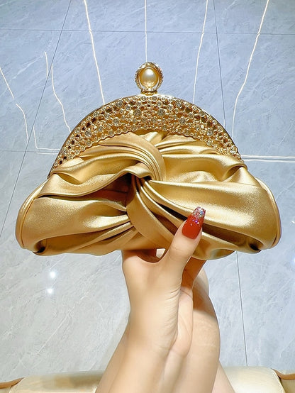 Faux Rhinestone – Evening Leather Women's Clutch Bag