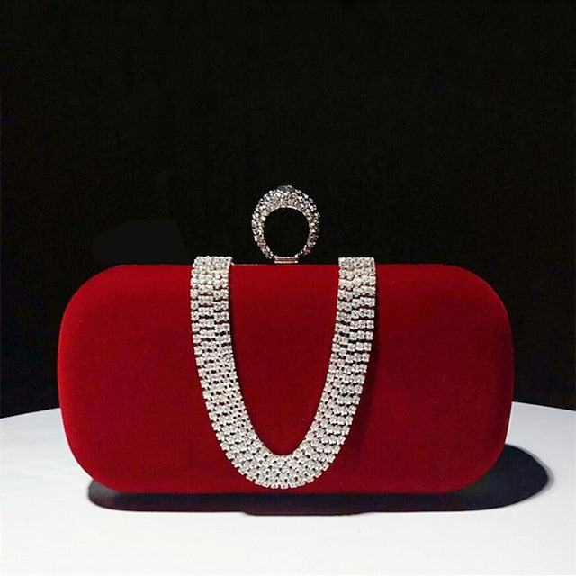 Bags Evening Bag Velvet Clutch Women's Wristlet