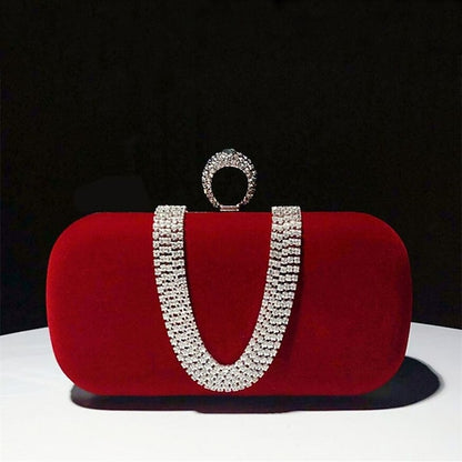 Bags Evening Bag Velvet Clutch Women's Wristlet