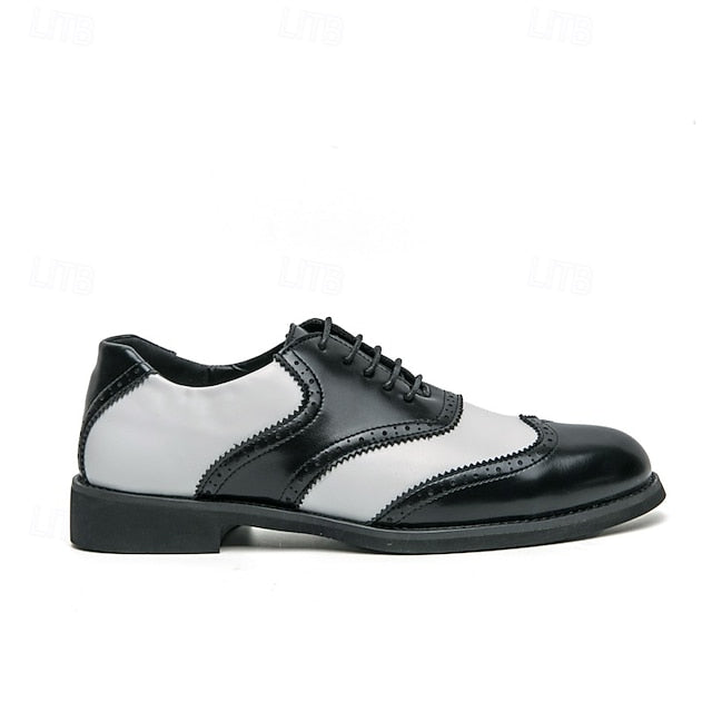 Brogue Wingtip Two-Tone Men's and in White Shoes Oxford