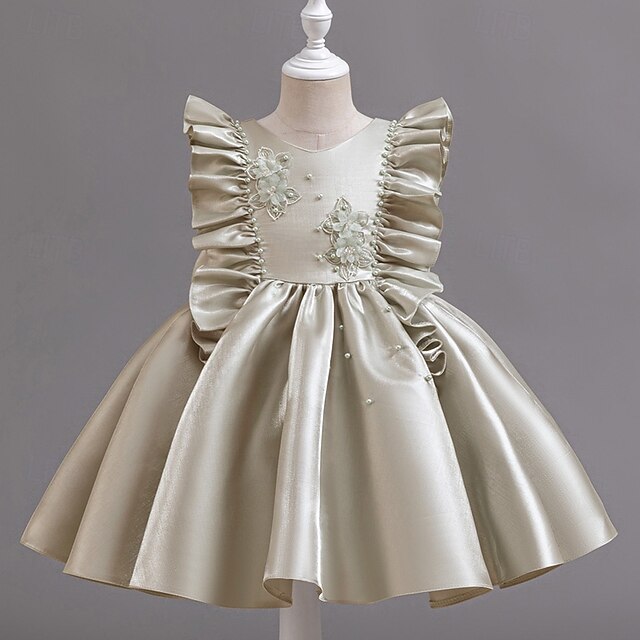 Toddler Party Girls' Floral Wedding Sleeveless Dress