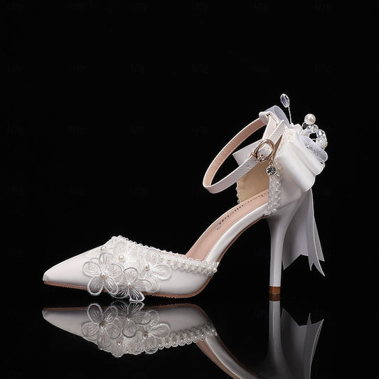 White Wedding Party Shoes Women's Dress