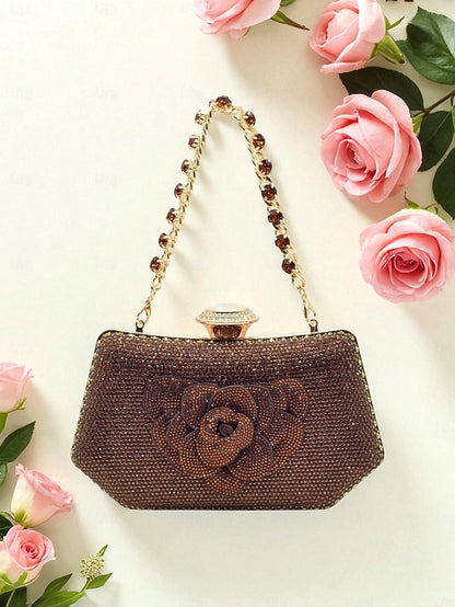 Heels Slingback and Women's Glitter Clutch Evening Matching