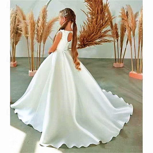 Flower Dress Communion First Girl Party Girls'