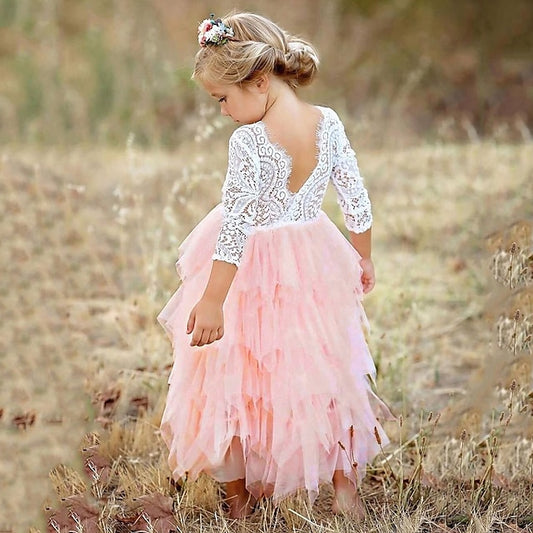 Girl Girls' Wedding Dress Party Flower