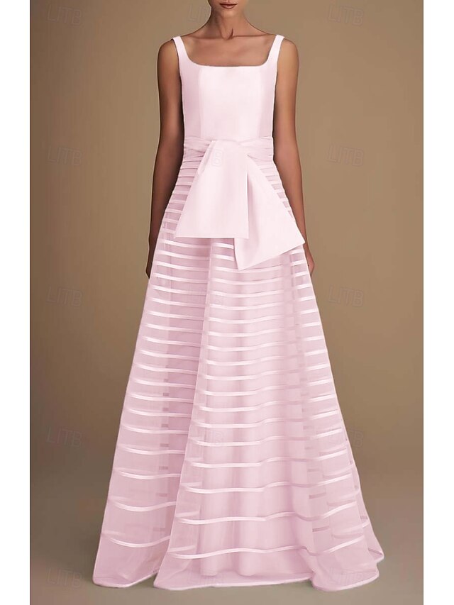 Dress A-Line Formal Evening Floor Gown Performance Elegant