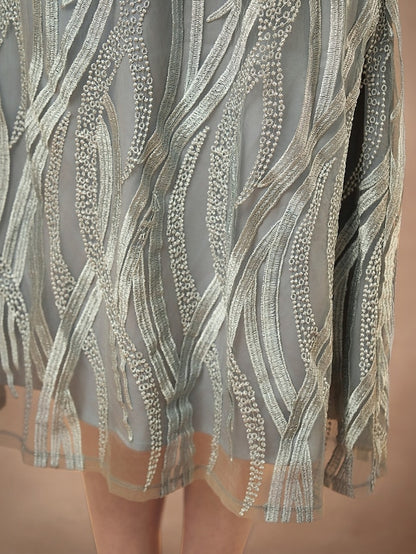 Dress Two A-Line Neck Bride of the Elegant Jewel Mother Pieces