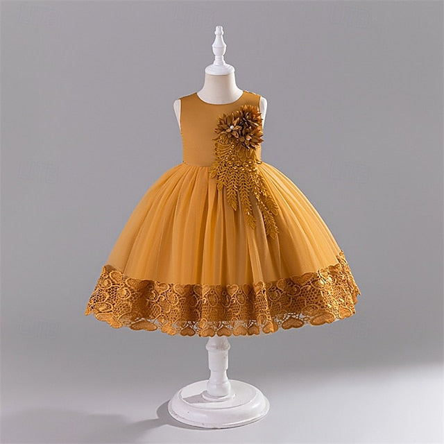 Kid's Girls' Princess Flower Dress Girl