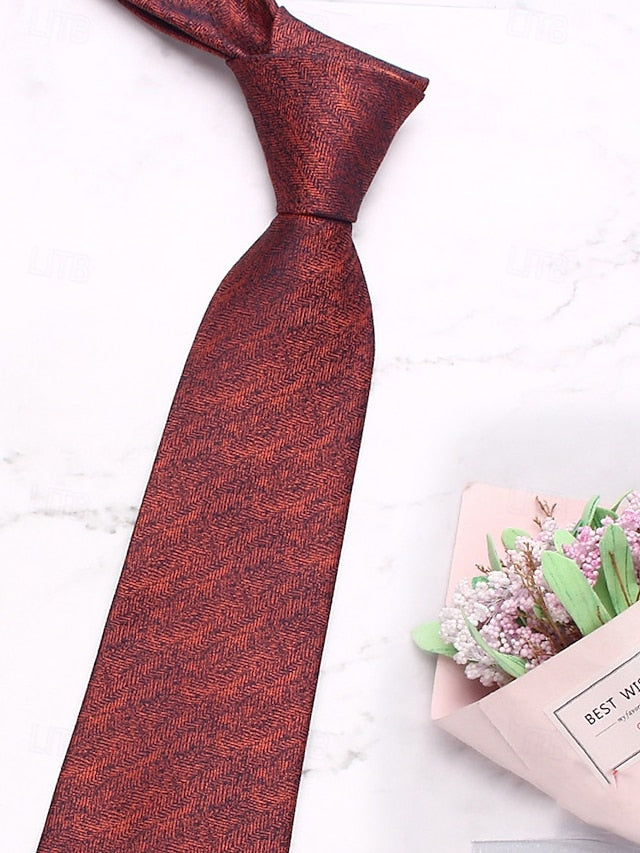 Herringbone – Polyester Tie Christmas Stylish Men's