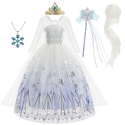 Flower Fairytale Girl Dress Princess Frozen Vacation Elsa