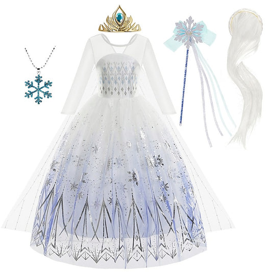 Flower Fairytale Girl Dress Princess Frozen Vacation Elsa