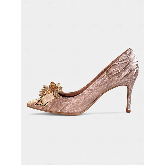 Heels Sparkling Silver – Wedding Shoes Women High for Glitter