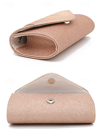 Champagne Bag Design – Clutch Pleated with Glitter Evening