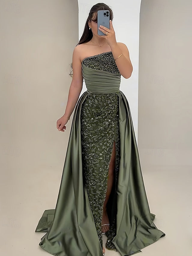 Gown Trumpet Elegant A-Line Mermaid Dress Formal Evening /