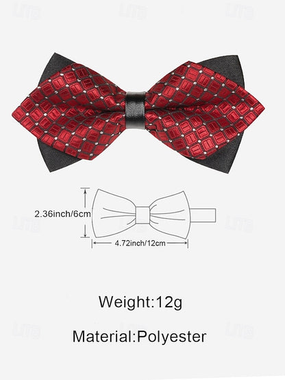 Men's with Pattern Tie Geometric Christmas Bow