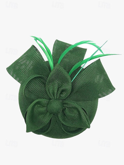Bow Fascinator Feather Green Women's Hat Accents and with