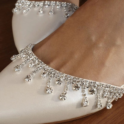 Elegant Wedding White with Shoes Women's Flats – Bridal