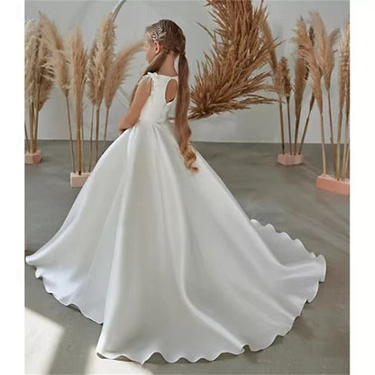 Flower Dress Communion First Girl Party Girls'