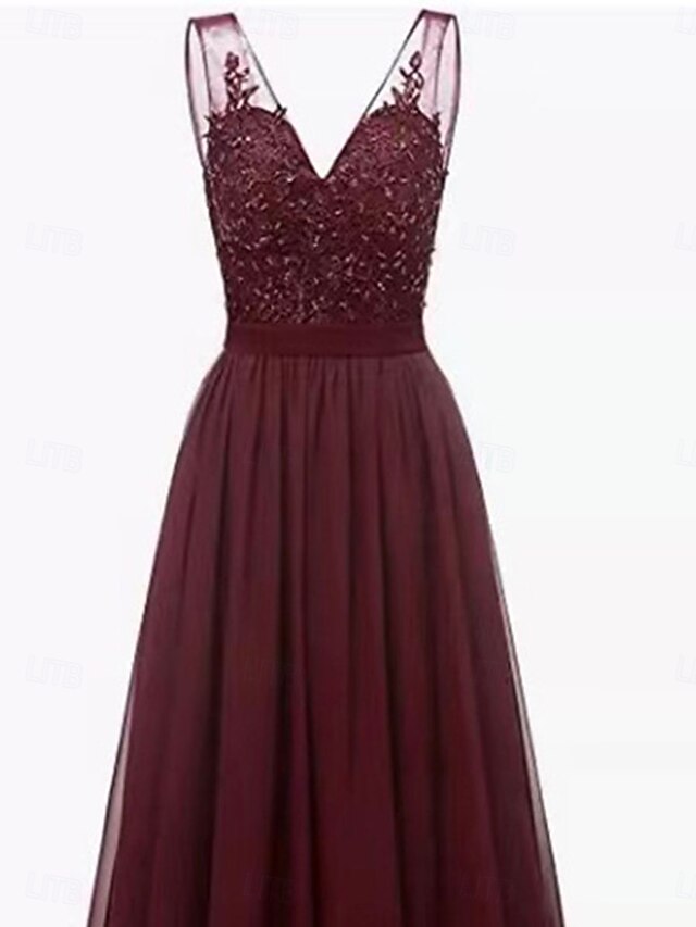 of Simple V Mother the A-Line Floor Dress Elegant Bride Neck