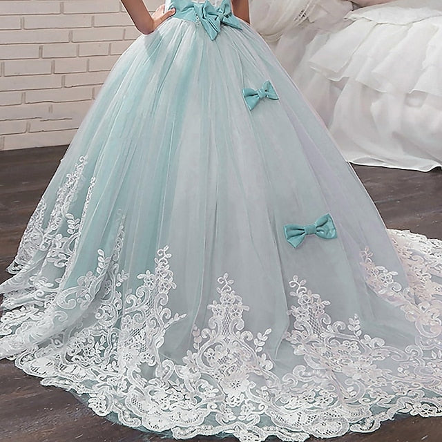 Sleeveless Girl Girls' Kids Wedding Dress Flower