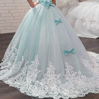 Sleeveless Girl Girls' Kids Wedding Dress Flower