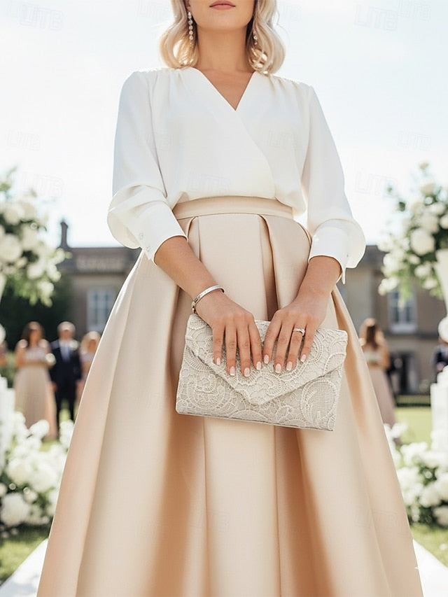 Women's Chain Clutch Evening Strap Bag with Lace