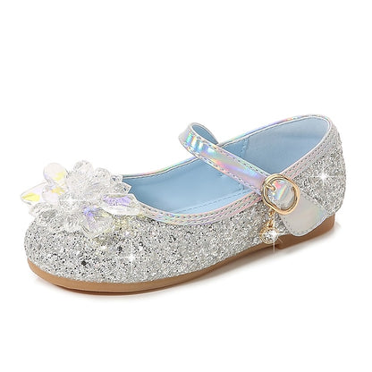 Walking Princess Portable Flats PU Leather Girls' Shoes