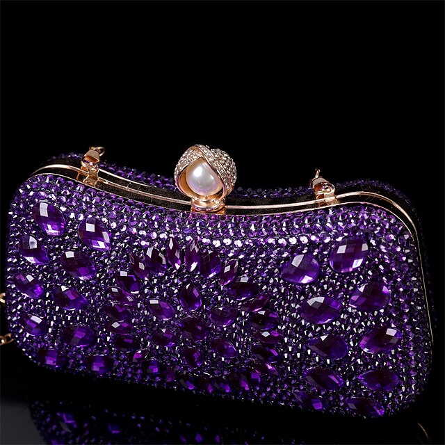 Luxury Evening Women's – Multicolor Clutch Crystal