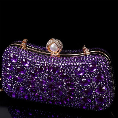 Luxury Evening Women's – Multicolor Clutch Crystal