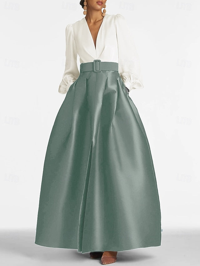 Split Evening Guest High Formal Gown Dress A-Line Wedding Floor