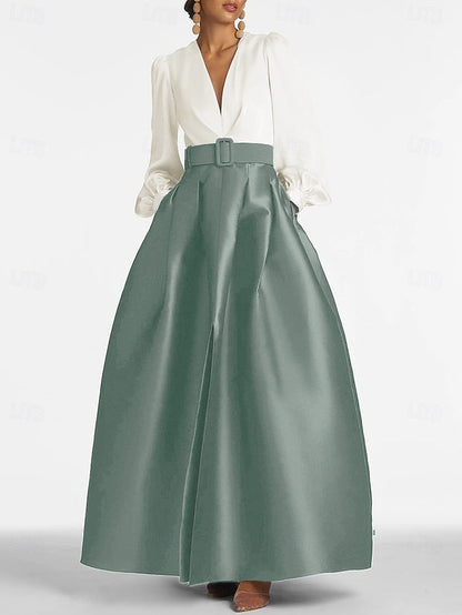 Split Evening Guest High Formal Gown Dress A-Line Wedding Floor