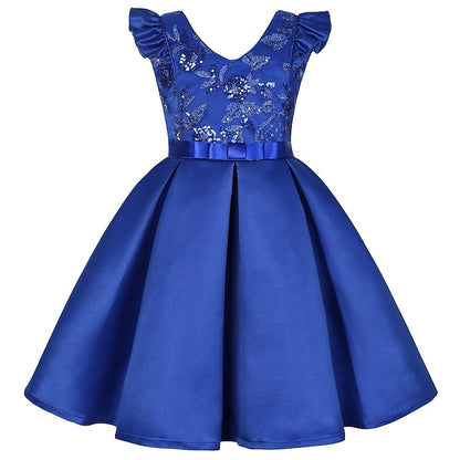 Kids Dress Sleeveless Formal Color Girls' Party Solid