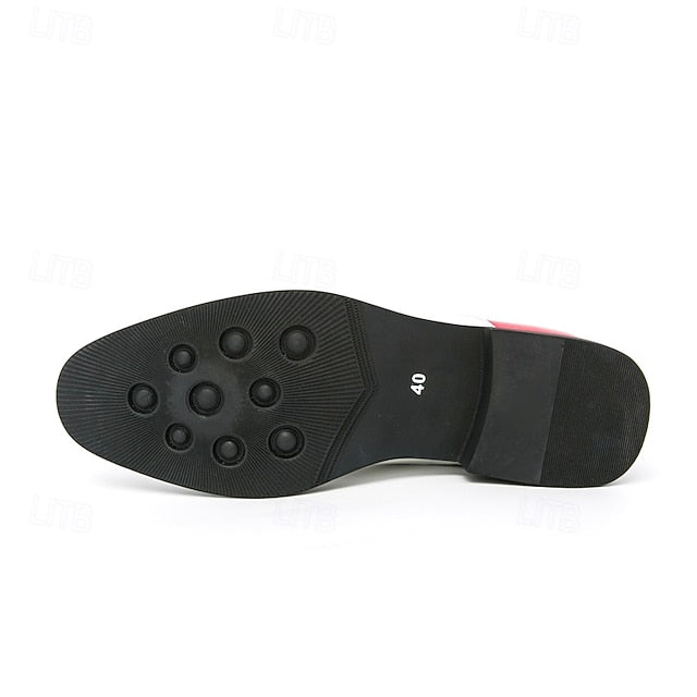 Men's Polished Oxford with Shoes White Blue and